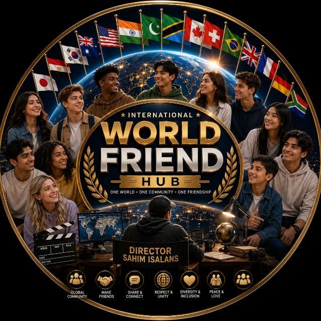 👑🌍 WORLD FRIEND HUB | NO BORDERS 🤝 ✨ WhatsApp group icon