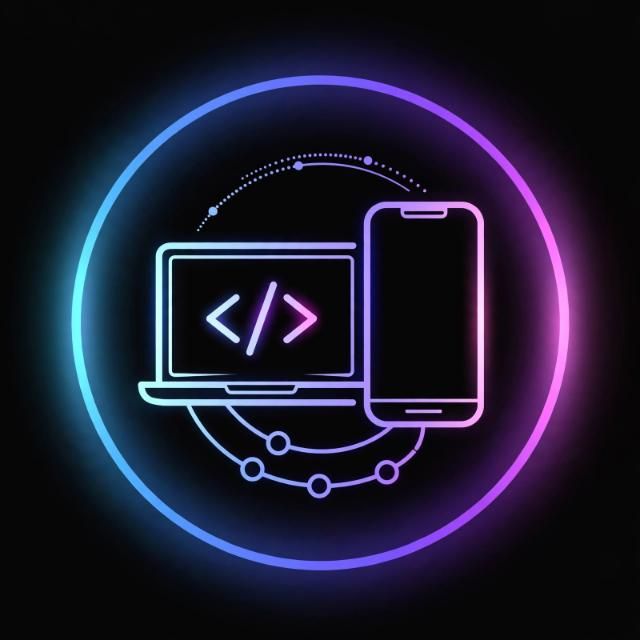 Web designing and Mobile app development service WhatsApp group icon